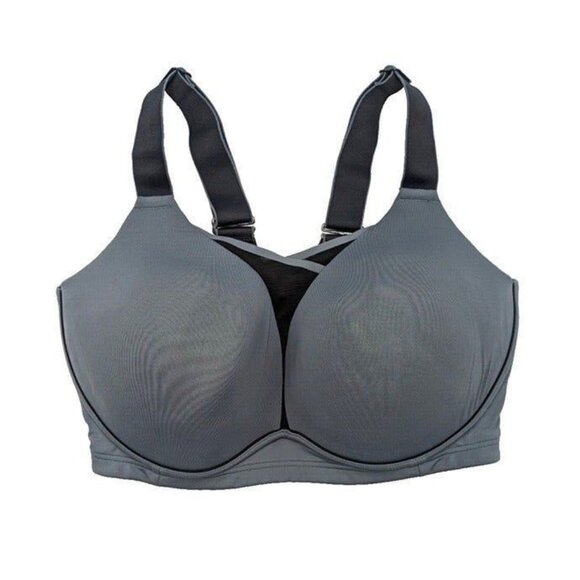 Livi Active Lane Bryant Womens Bra Sports High Impact Cooling 42D Gray - Picture 2 of 10